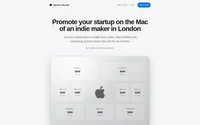 Desktop capture of Sponsor My Mac — London indie maker sponsorships